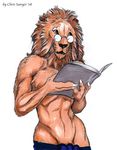  book chris_sawyer eyewear feline glasses lion male mammal solo tagme 
