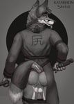  butt canine fox gender:male katarhein mammal samurai 