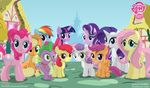  2016 apple_bloom_(mlp) applejack_(mlp) blonde_hair blue_eyes blue_feathers blue_fur cutie_mark cutie_mark_crusaders_(mlp) dragon duo earth_pony equine feathered_wings feathers female feral fluttershy_(mlp) friendship_is_magic fur green_eyes group hair hair_bow hair_ribbon hat horn horse invalid_tag long_hair male mammal multicolored_hair my_little_pony pegasus pink_hair pinkie_pie_(mlp) pony purple_eyes purple_fur purple_hair rainbow_dash_(mlp) rainbow_hair rarity_(mlp) red_hair ribbons scalie scootaloo_(mlp) shutterflyeqd smile spike_(mlp) starlight_glimmer_(mlp) sweetie_belle_(mlp) twilight_sparkle_(mlp) two_tone_hair unicorn winged_unicorn wings young 