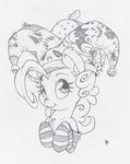  clothing dfectivedvice earth_pony equine eyelashes female feral friendship_is_magic fur hair hat hooves horse legwear mammal monochrome my_little_pony pinkie_pie_(mlp) pony simple_background sketch smile socks solo tongue tongue_out traditional_media_(artwork) white_background 
