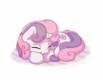  cutie_mark equine female feral friendship_is_magic hair horn lying mammal my_little_pony nude pink_hair purple_hair simple_background sleeping smile solo sweetie_belle_(mlp) unicorn viwrastupr white_background 