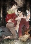 2boys age_difference ass eren_yeager family father_and_son grisha_yeager male_focus medicine multiple_boys shingeki_no_kyojin straddling syringe yaoi 
