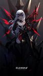  armor breasts closers grey_hair highres long_hair purple_eyes seulbi_lee small_breasts swd3e2 sword weapon 