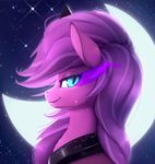  animated blue_eyes equine eyelashes fan_character female feral fur hair mammal moon my_little_pony night no_sound outside pink_fur purple_fur purple_hair rodrigues404 sky smile solo star starry_sky 
