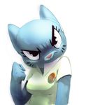  angry anthro blue_fur brow_furrowed cartoon_network cat clothed clothing dress_shirt feline female fist_up fur mammal mature_female mother nicole_watterson parent pink_nose shirt solo the_amazing_world_of_gumball toqakrachy underwear whiskers 