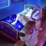  bed bedroom boxers_(clothing) canine clothing dog husky inflatable junga mammal night plushie pool_toy puffypaws sleeping space underwear 