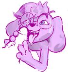  anthro blue&#039;s_clues blue_eyes canine cum cum_on_face faceless_male female fur magenta_(character) male male/female mammal open_mouth oral penis pink_fur simple_background solo tongue unknown_artist white_background 