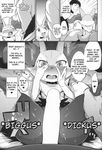  &lt;3 black_eyes black_hair blush braixen canine comic doujinshi embarrassed english_text fangs female first_person_view fox fur greyscale hair human interspecies japanese_text kemono looking_at_viewer male mammal mizo_ne monochrome nintendo penis pok&eacute;mon pussy_juice smile sweat text tongue translated video_games virgin whit_fur 