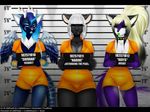  anthro antlers canine clothed clothing feline fox group horn hybrid looking_at_viewer mammal mouse rodent slightly_chubby standing thick_thighs x-littlekitsune-x xxmteexx 