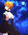  bare_shoulders beatrice blonde_hair dress frills nemu_(nebusokugimi) solo umineko_no_naku_koro_ni 