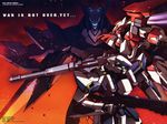  arx-8_laevatein cannon ebikawa_kanetake fire full_metal_panic! glowing glowing_eyes gun mecha no_humans shotgun varial weapon 