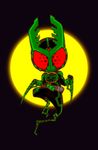  belt chibi gatakiriba_(ooo_combo) glowing glowing_eyes green horns kamen_rider kamen_rider_ooo kamen_rider_ooo_(series) kaos male_focus solo 