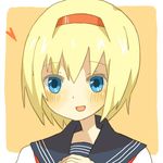  alice_margatroid alternate_costume bad_id bad_pixiv_id blonde_hair blue_eyes blush orange_(bibiko) school_uniform solo touhou 