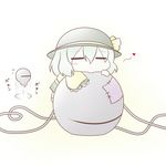  chibi gokei hat heart komeiji_koishi short_hair solo third_eye touhou 