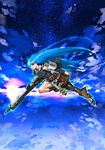  armor asa_(y-asa) boots copyright_request flying gun machine_gun mg42 solo star weapon 