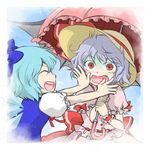  bangs cirno multiple_girls parasol pekamatu remilia_scarlet touhou umbrella 