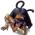  amber_eyes animal_ears bare_feet barefoot black_hair bleach cat_ears dark_skin licking long_hair nekomimi pony_tail ponytail purple_hair shihouin_yoruichi tan tanned tongue yellow_eyes yoruichi yoruichi_shihouin 