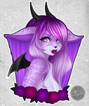  anthro breasts demon feline female horn hybrid lipstick looking_at_viewer mammal smile solo wings xxmteexx 