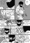  bovine comic dialogue hairy human humanoid husky92 kissing male male/male mammal minotaur monochrome nipples orc piercing 