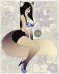  anthro bra breasts clothing feline female footwear hair high_heels long_hair looking_at_viewer mammal solo thick_thighs underwear xxmteexx 