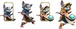  cloak clothing female grey_hair hair hat invalid_tag magic_user mammal mirga mouse no_tail official_art primal_legends rodent staff upgrade weird_feet 