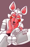  animatronic balls canine colored_nails crossgender drooling five_nights_at_freddy&#039;s fox funtime_foxy_(fnaf) lipstick machine male mammal penis precum robot saliva snaxattacks solo tongue video_games 
