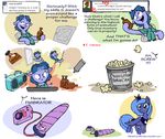  2016 animate_inanimate animated blue_hair comic crown dialogue duo english_text equine fan_character female feral friendship_is_magic hair horn male mammal my_little_pony princess_luna_(mlp) sex_toy text trash_can tumblr unicorn vibrator whateverbender winged_unicorn wings 