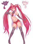  alternate_costume alternate_hair_color elbow_gloves fingerless_gloves gloves jinx_(league_of_legends) kuro_(league_of_legends) league_of_legends long_hair magical_girl red_hair shiro_(league_of_legends) shorts solo star_guardian_jinx thigh_boots thighhighs twintails very_long_hair 