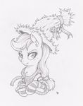  applejack_(mlp) dfectivedvice equine eyelashes female feral fluffy friendship_is_magic fur greyscale hair hooves mammal monochrome my_little_pony simple_background sketch smile solo white_background 