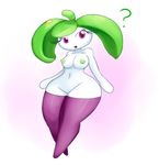  breasts cactuscacti female flora_fauna green_nipples nintendo nipples open_mouth plant pok&eacute;mon simple_background solo steenee video_games 
