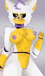  2016 5_fingers abs animatronic anthro areola big_breasts black_nose blush bow_tie breasts canine claws clitoris colored digital_drawing_(artwork) digital_media_(artwork) e-01_(artist) erect_nipples female five_nights_at_freddy&#039;s five_nights_at_freddy&#039;s_world fox front_view fur glowing glowing_eyes hair lolbit_(fnaf) looking_at_viewer machine mammal multicolored_fur nipples nude orange_fur purple_hair purple_nipples purple_pussy pussy robot shaded simple_background smile solo standing teeth two_tone_fur video_games white_fur 