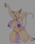  2016 big_breasts breasts claws clothed clothing feline female huge_breasts invalid_tag karnator_(artist) looking_at_viewer mammal nipples skimpy smile solo sphynx translucent 