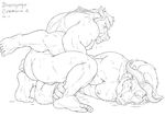  anthro boar male male/male mammal maxima muscular muskox porcine sketch 