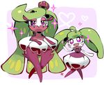  flora_fauna humanoid long_legs milkay nintendo plant pok&eacute;mon purple_eyes steenee tsareena video_games wide_hips 