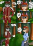  anthro breasts canine clothing female fox hair male mammal raccoon scratch shifty-powers 