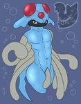  animal_genitalia anthro anthrofied black_eyes blue_skin bubble crystals genital_slit jellyfish looking_at_viewer male marine multi_arm multi_limb muscular muscular_male navel nintendo nude penis pok&eacute;mon posexe simple_background slit solo tentacles tentacruel underwater video_games water watermark 