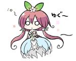  angeltype blush_stickers chibi dress flower granblue_fantasy hair_flower hair_ornament long_hair low_twintails o_o open_mouth pink_hair plant_girl solo twintails yggdrasil_(granblue_fantasy) 