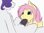  2016 ambiguous_gender animated daf duo earth_pony equine fluttershy_(mlp) friendship_is_magic hair horse male male/ambiguous mammal my_little_pony open_mouth oral penis pink_hair pony purple_hair rarity_(mlp) sex simple_background white_background 