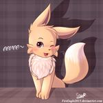  &lt;3 2016 blink blush cute eevee eeveelution nintendo pok&eacute;mon senz smile solo video_games 