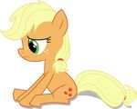  2016 absurd_res alpha_channel applejack_(mlp) blonde_hair cutie_mark earth_pony equine female feral freckles friendship_is_magic fur green_eyes hair hi_res horse mammal my_little_pony orange_fur pony shutterflyeqd simple_background solo transparent_background 