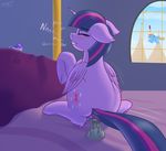  2016 anus bed blush butt cutie_mark dildo duo english_text equine eyes_closed feathered_wings feathers female feral friendship_is_magic fur hair horn mammal masturbation multicolored_hair my_little_pony on_bed pegasus purple_feathers purple_fur purple_hair pussy_juice rainbow_dash_(mlp) sex_toy sky stargazer text twilight_sparkle_(mlp) window winged_unicorn wings 