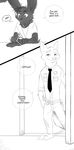  absurd_res anthro black_and_white canine clothing comic dialogue disney english_text fox hi_res inter_schminter lagomorph male mammal max_midnight monochrome nick_wilde police_uniform rabbit spintherella text uniform zootopia 