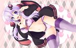  bra kamiya_tomoe open_shirt pantsu thighhighs vocaloid yuzuki_yukari 