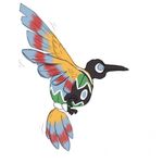  ambiguous_gender avian bird blue_eyes hummingbird nintendo pok&eacute;mon sigilyph solo video_games wings 