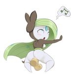  1girl ahegao anus ass back bottomless green_hair huge_ass legs meloetta monster monster_girl nintendo nipples open_mouth penis pokemon pokemon_(game) pussy pussy_juice sex singing the_boogie uncensored vaginal 