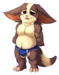 2018 3_toes anthro arm_tuft barefoot belly biceps big_ears big_eyes big_pecs black_eyes blue_briefs briefs_only bristol brown_arms brown_body brown_ears brown_eyebrows brown_face brown_feet brown_fur brown_legs brown_neck brown_tail bulge chua claws clothed clothed_anthro clothed_male clothing colored deltoids digital_drawing_(artwork) digital_media_(artwork) ear_tuft ears_down elbow_tufts empty_eyes eyebrows fan_character feet front_view full-length_portrait fur half-closed_eyes hands_behind_back happy inner_ear_fluff male male_anthro mammal markings multicolored_body multicolored_fur musclegut muscular muscular_anthro muscular_male narrowed_eyes pecs pink_inner_ear pink_nose pink_toes pink_tongue pivoted_ears plantigrade portrait pose shaded short_anthro short_male simple_background skimpy smile smiling_at_viewer solo standing striped_markings striped_tail stripes tail_markings tan_face three-quarter_view toes tongue tongue_out topless topless_anthro topless_male triceps tuft two_tone_body two_tone_briefs two_tone_face two_tone_fur two_tone_inner_ear two_tone_legs two_tone_neck two_tone_tail white_background white_belly white_body white_briefs white_chest white_claws white_face white_fur white_inner_ear white_legs white_neck white_stripes white_tail wildstar 