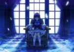  chair frederica_bernkastel kneehighs long_hair mary_janes mutsuki_(moonknives) serious shoes sitting socks solo umineko_no_naku_koro_ni window 