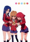  aisaka_taiga kawashima_ami kushieda_minori seifuku thigh-highs toradora! 