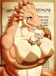  ambiguous_gender anthro big_breasts blush breasts caprine clothing dragon duo female gloves gotobeido horn mammal scalie sheep size_difference sweat sweatdrop 