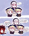  3boys blonde_hair brown_hair chibi english female_my_unit_(fire_emblem_if) fire_emblem fire_emblem_if leon_(fire_emblem_if) long_hair mamkute marks_(fire_emblem_if) multiple_boys my_unit_(fire_emblem_if) red_eyes ryouma_(fire_emblem_if) short_hair white_hair 